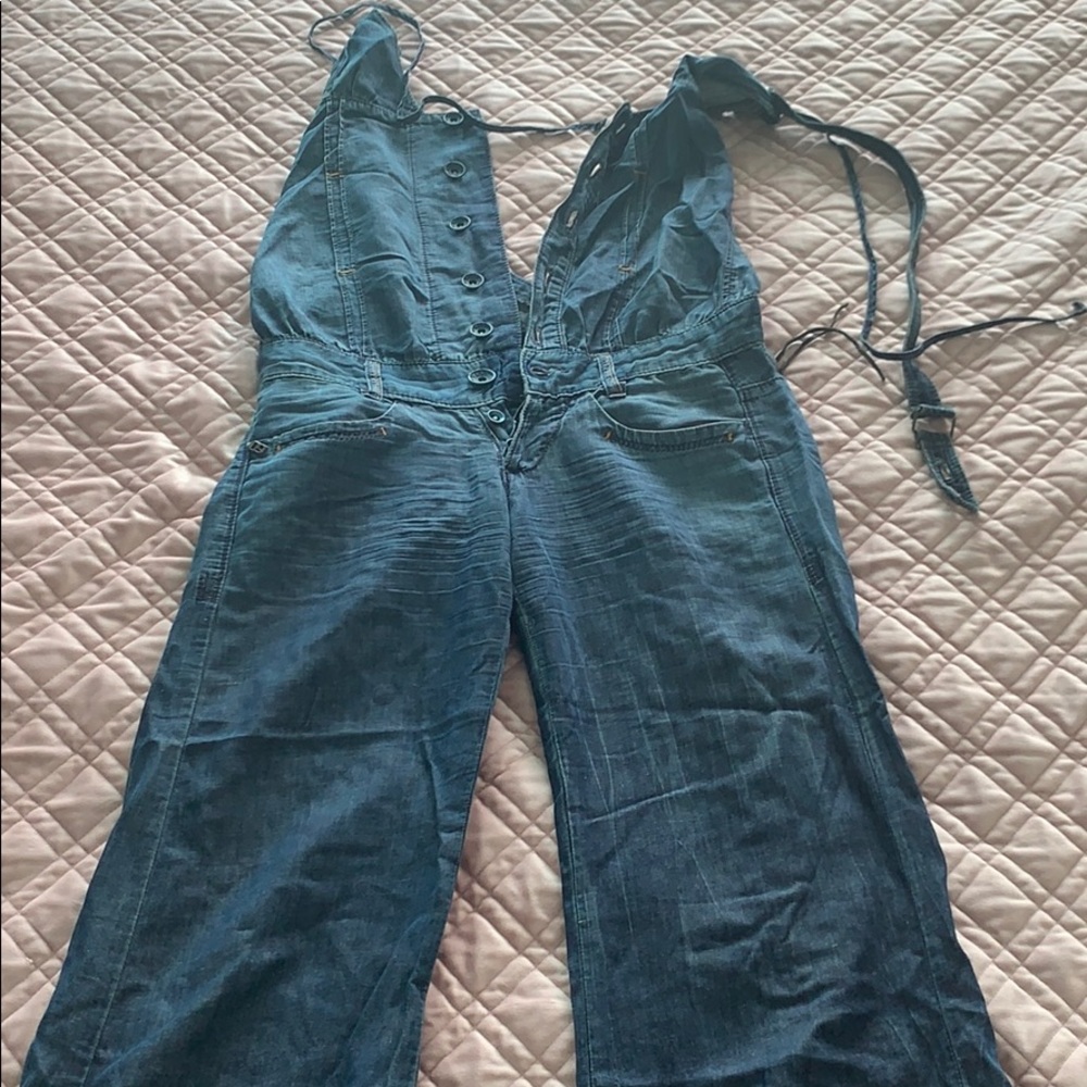 Miss Sixty Collection jean jumpsuit bell bottoms